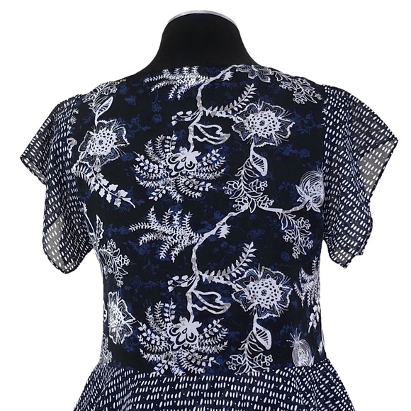 CAbi - Hybrid Floral Ruffle Tiered Ruffle Blouse #5355 - Picture 7 of 10